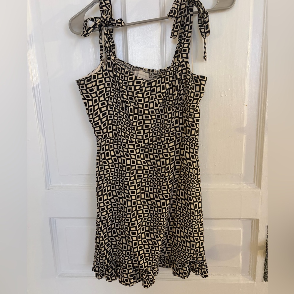 Square print tie straps Urban Outfitters Mini Dress